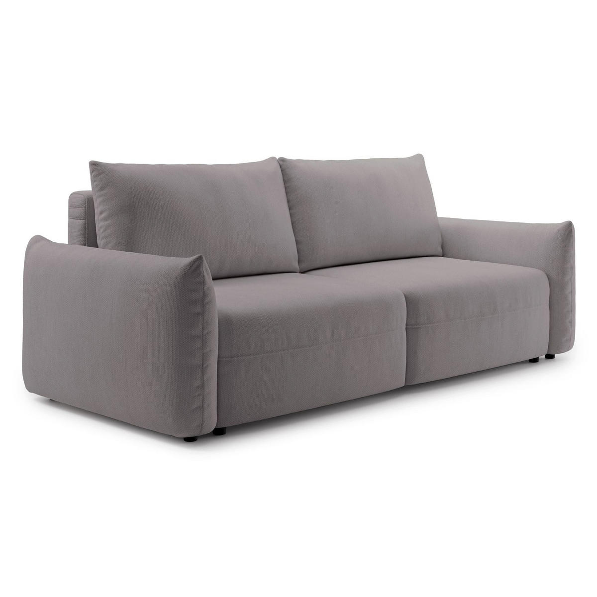 SCHLAFSOFA Theolla Greige - Taupe/Schwarz, Textil/Metall (248/97/111cm) - Selsey