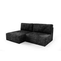 ECKSOFA Natalia Xs - Schwarz, Holzwerkstoff/Textil (149/210cm) - Fun Möbel
