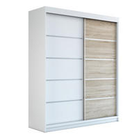 SCHWEBETÜRENSCHRANK 180 CM TREND Farbe: Weiß , weiß , sonoma - Weiß, Holzwerkstoff (180/215/59.5cm) - A&J MöbelLand