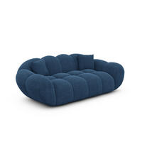 2-SITZER-SOFA Liva Dunkelblau Strukturstoff - Dunkelblau, Textil (200/70/93cm) - VAROYAL