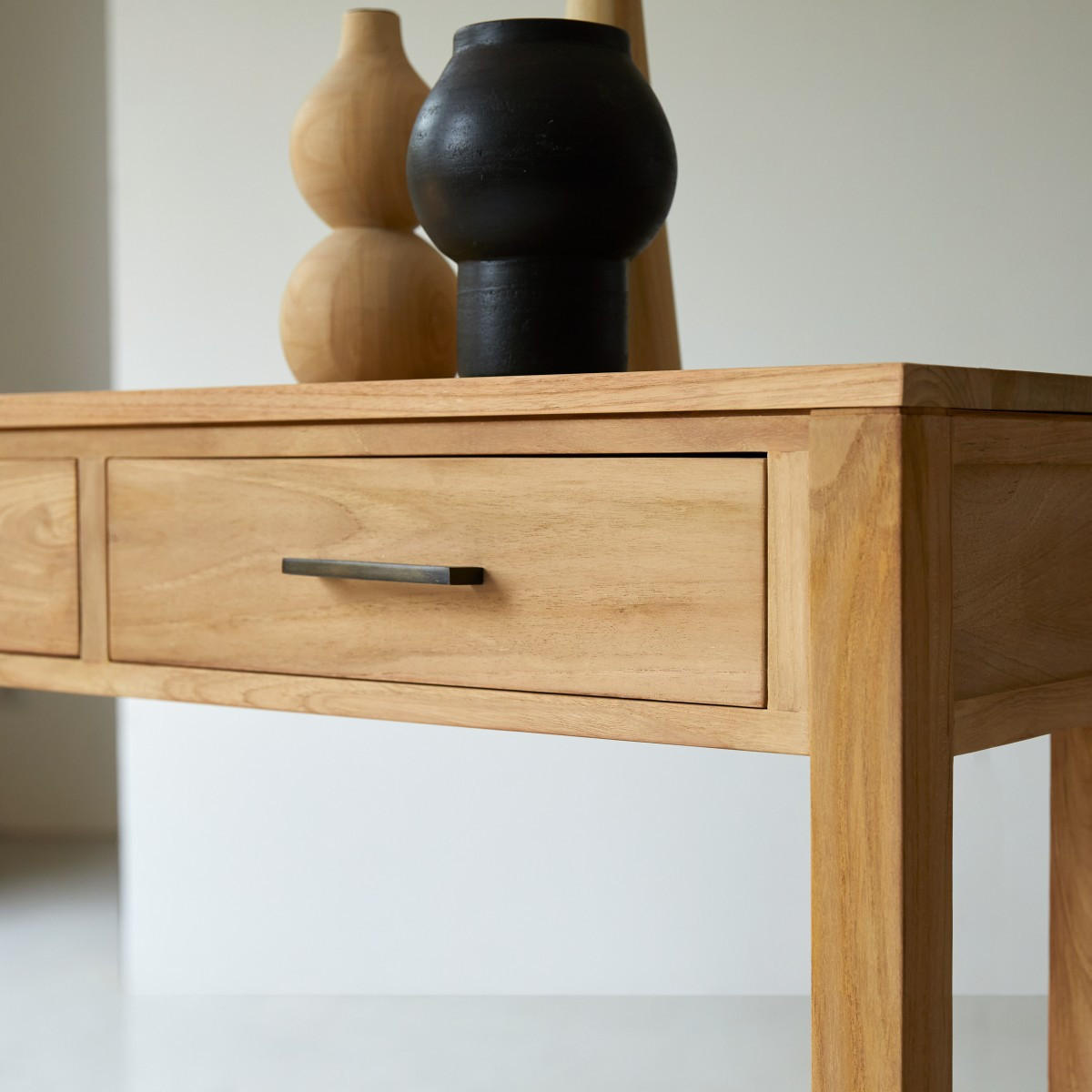 KONSOLENTISCH Maë Natur aus Teak - Naturfarben, Holz (30/110/78cm) - Tikamoon