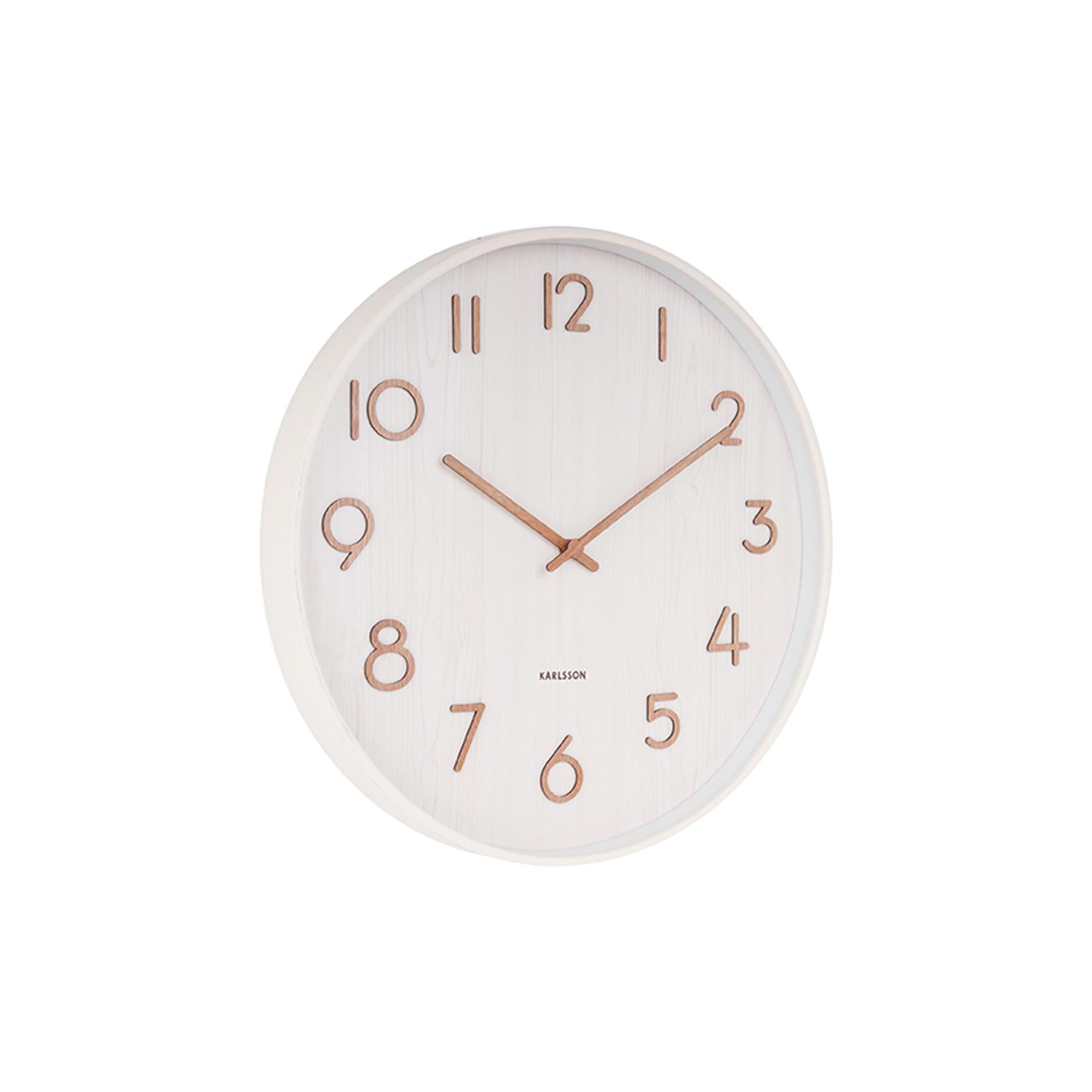 WANDUHR Weiß 4.5/40/40 cm - Weiß, Holz (40/40/4.5cm) - Karlsson