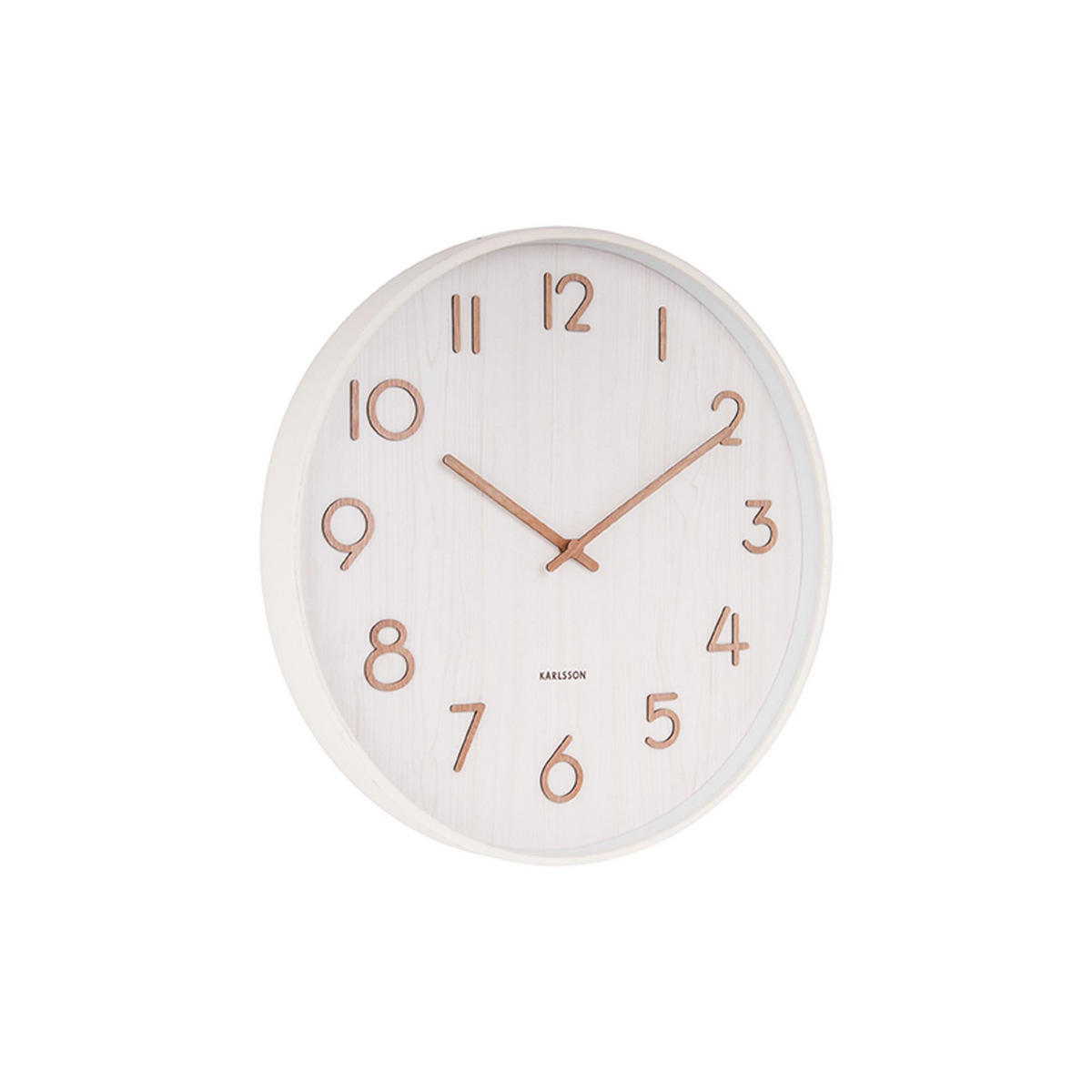 WANDUHR Weiß 4.5/40/40 cm - Weiß, Holz (40/40/4.5cm) - Karlsson
