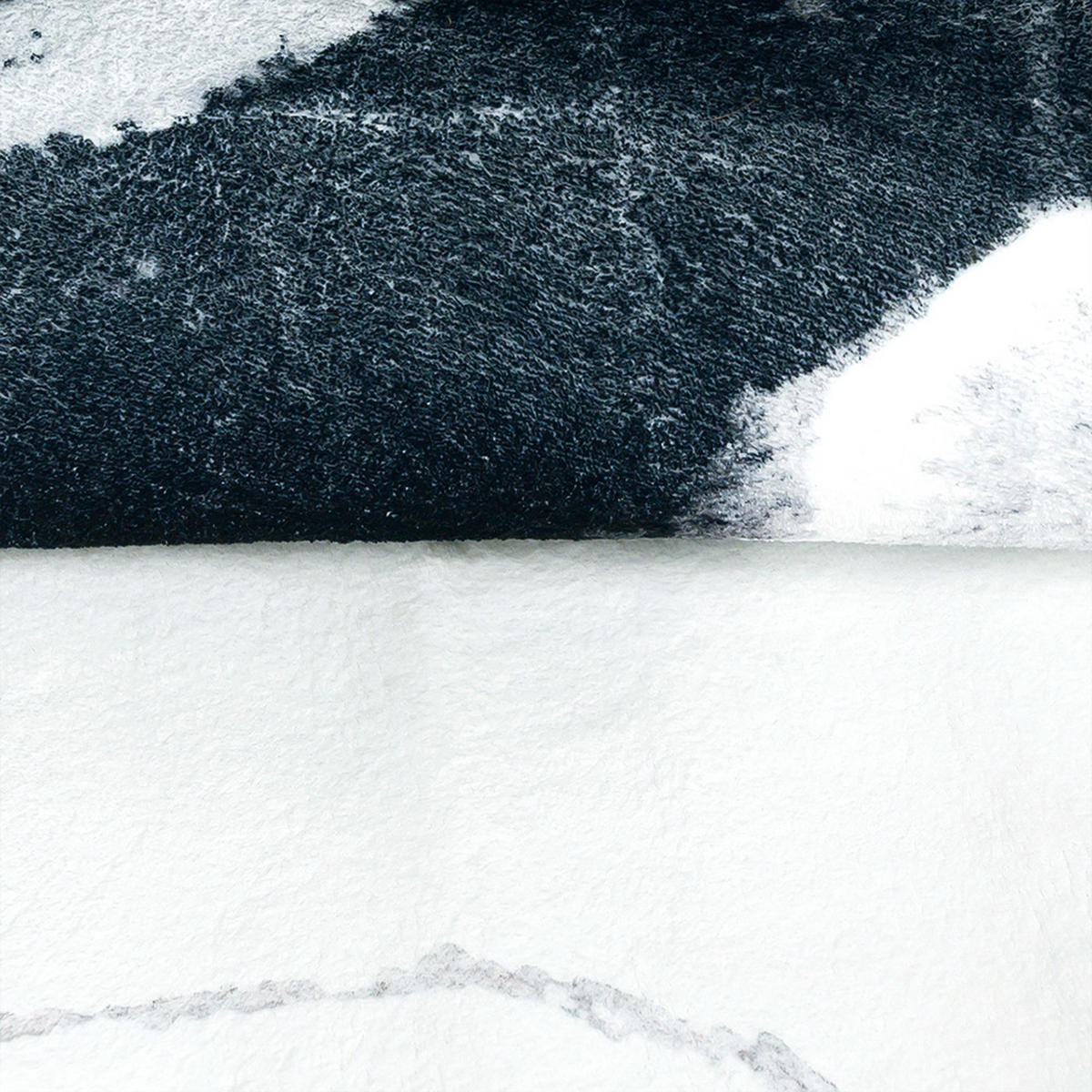 TEPPICH Bova Feni Mazovia Unregelmäßige Form 120x160cm Weiß Schwarz Abstrakt Kurzflor - Grau, Textil (120/160cm) - Mazovia