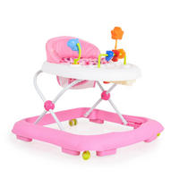 LAUFHILFE Eko rosa höhenverstellbar, gepolsteter Sitz und Spielcenter - Rosa, Kunststoff (66/52/62cm) - Moni