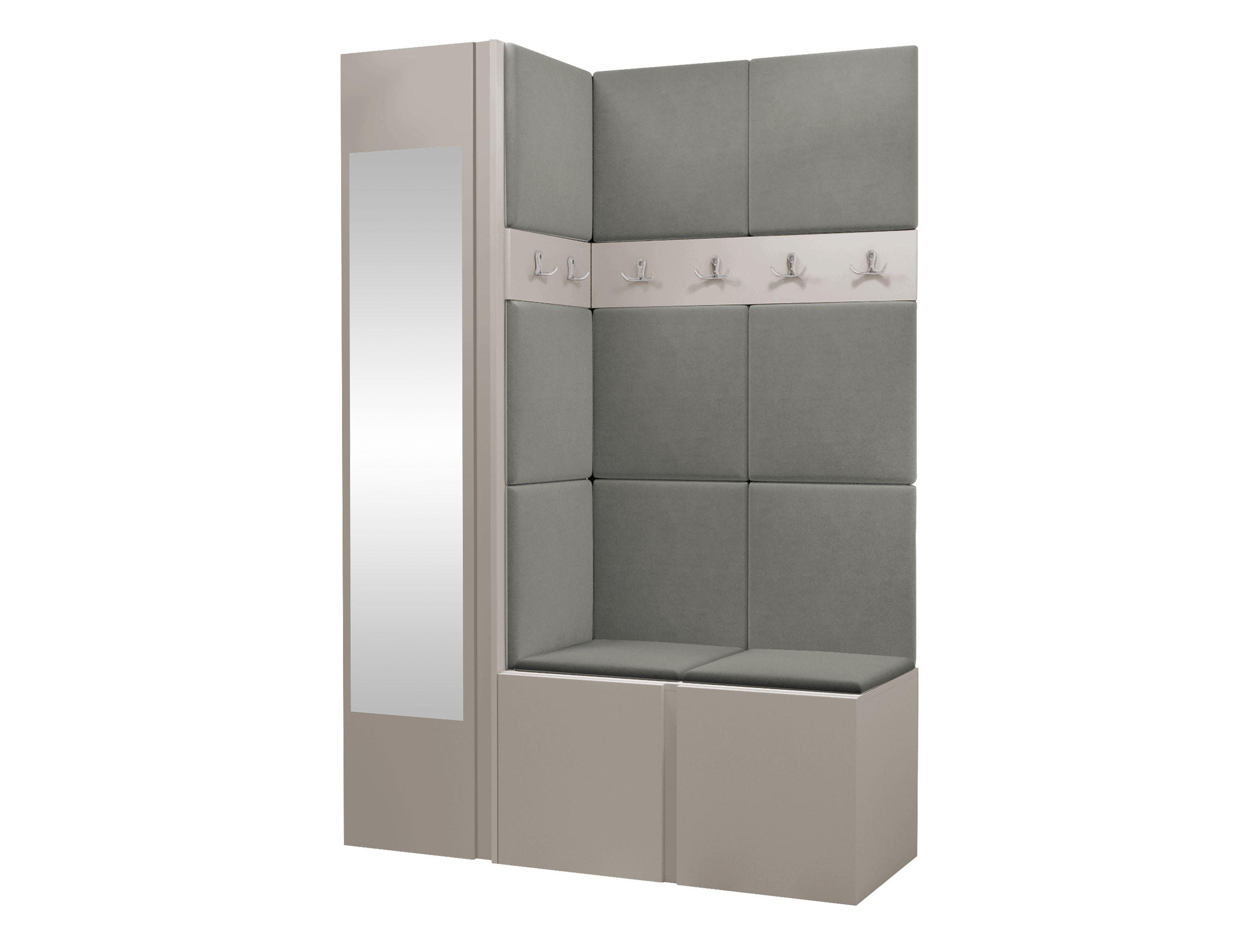 Mirjan24 Garderoben-Set Kaschmir, Grau 124x186x46 cm