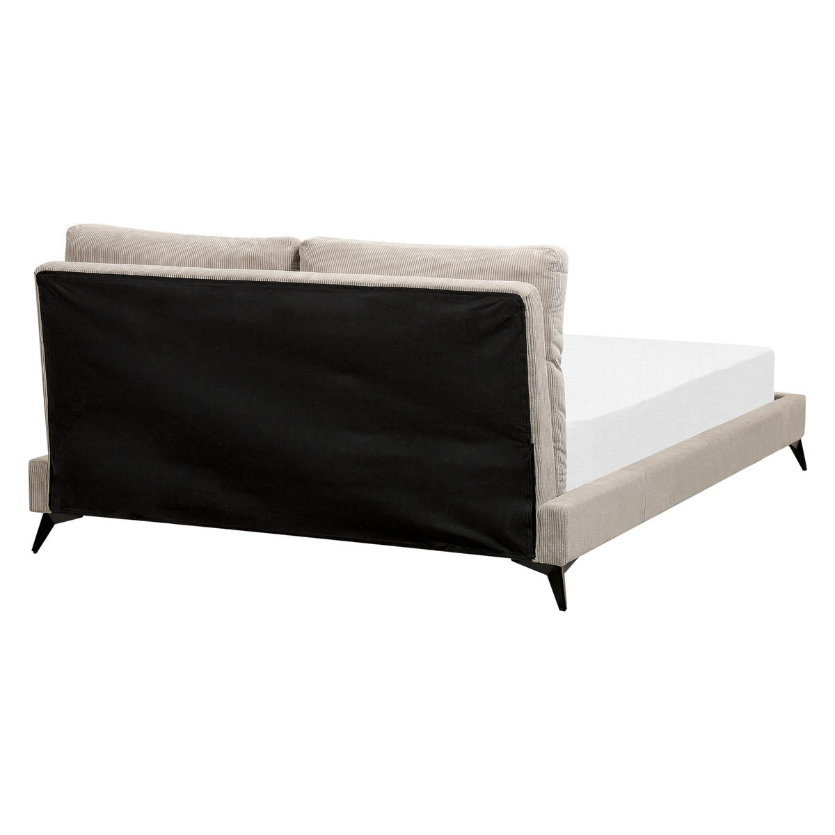 POLSTERBETT 160/200 cm Taupe Melle - Taupe, Naturmaterialien/Textil (160/200cm) - Beliani
