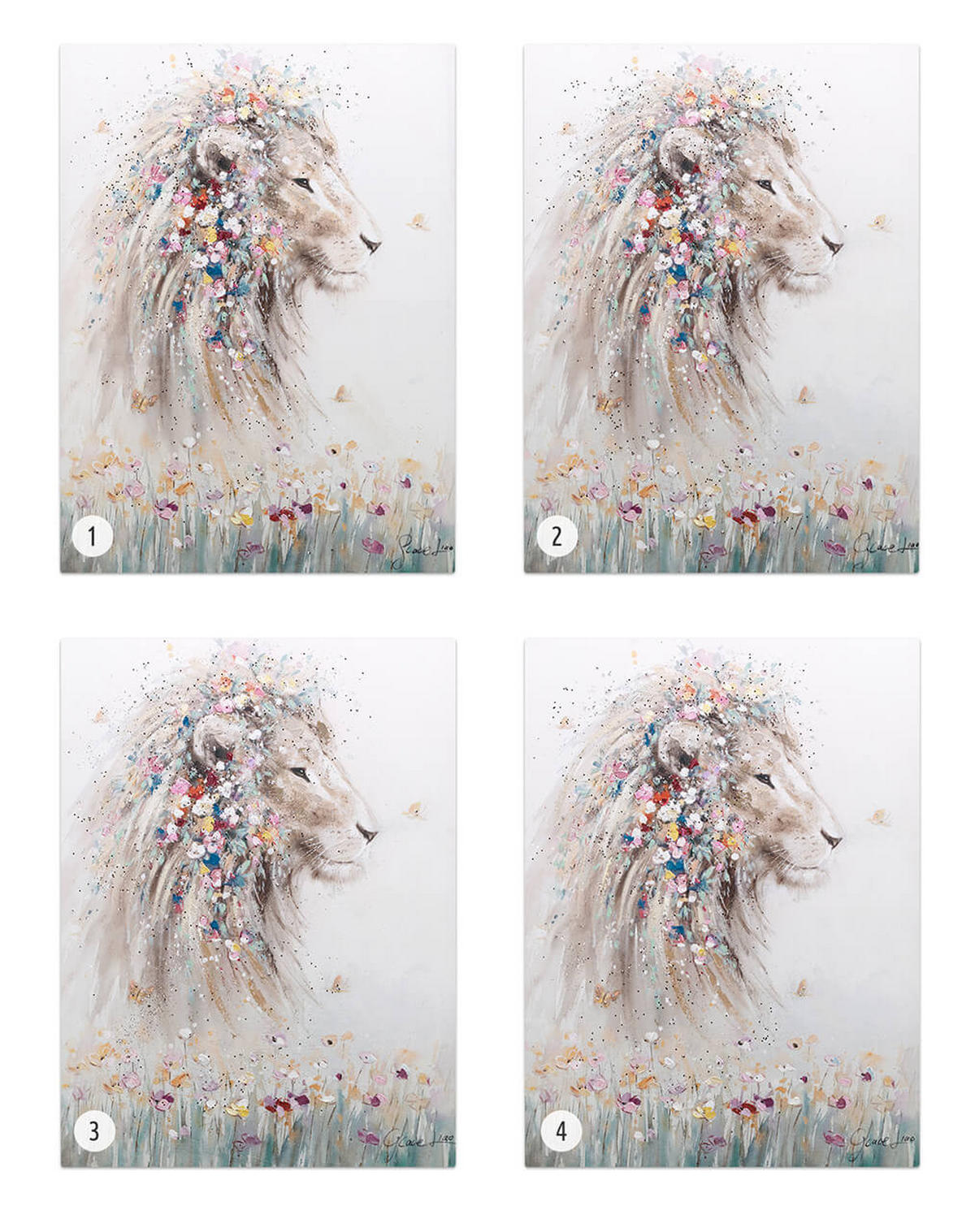 OLEJOMAĽBA 75/100 cm, Zvieratá - taupe/béžová, drevo/textil (75/100cm) - KUNSTLOFT