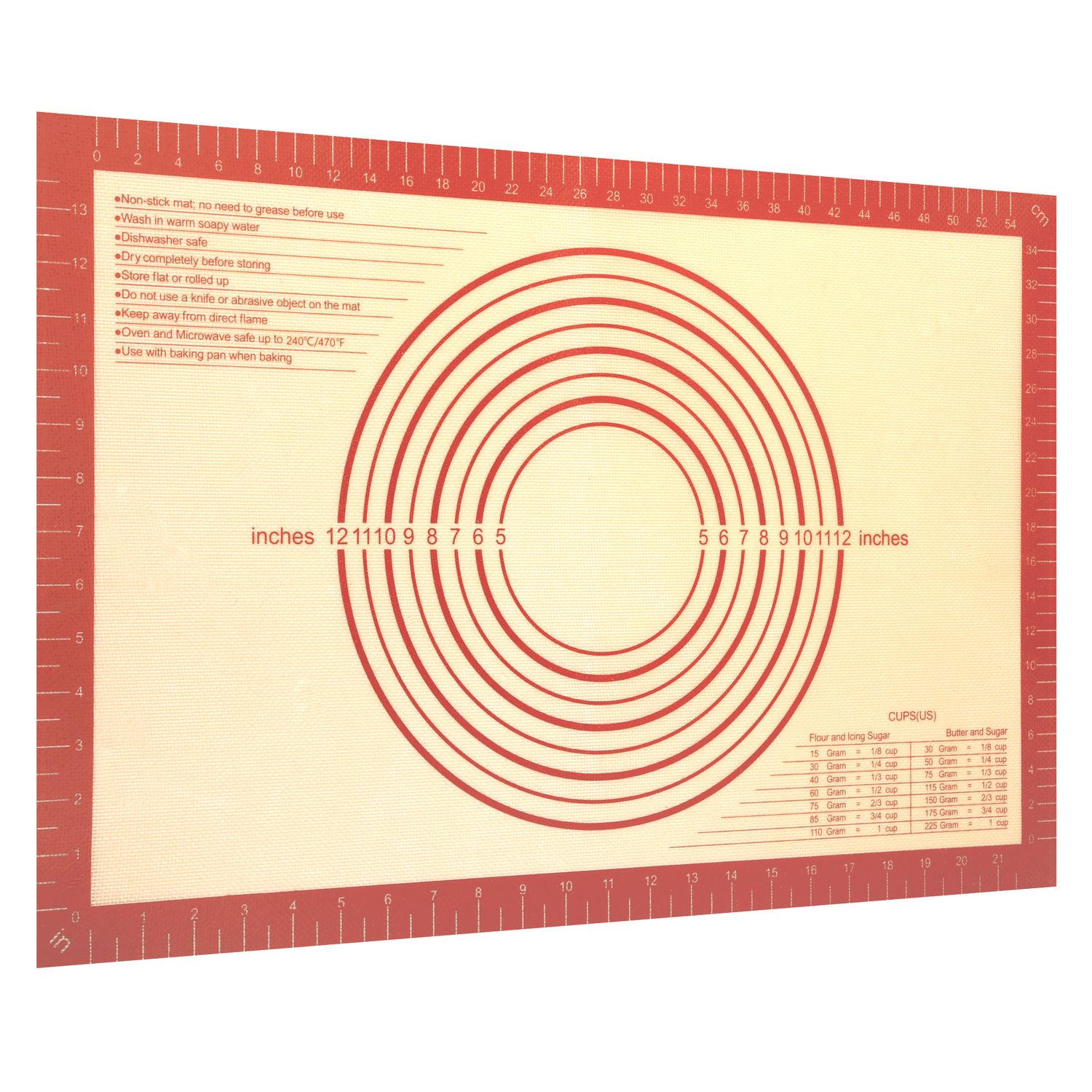 BACKMATTE 40 x 60 cm - Rot, Kunststoff (60/40cm) - Intirilife