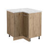 ECKUNTERSCHRANK R-Line Artisan-Eiche 75.6 cm AP Marmor - Eiche Wotan/Eiche Artisan, Holzwerkstoff (75.6/81.6/60cm) - Vicco