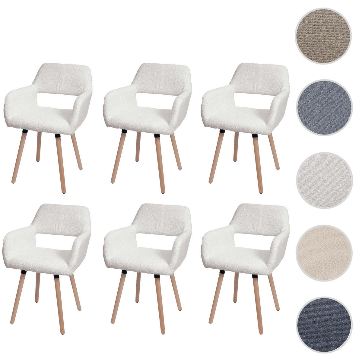 ESSZIMMERSTUHL Cremeweiß - Weiß, Textil (56/80/53cm) - MCW