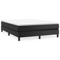 BOXSPRINGBETTGESTELL SCHWARZ 140X200 CM KUNSTLEDER - Schwarz, Leder - vidaXL
