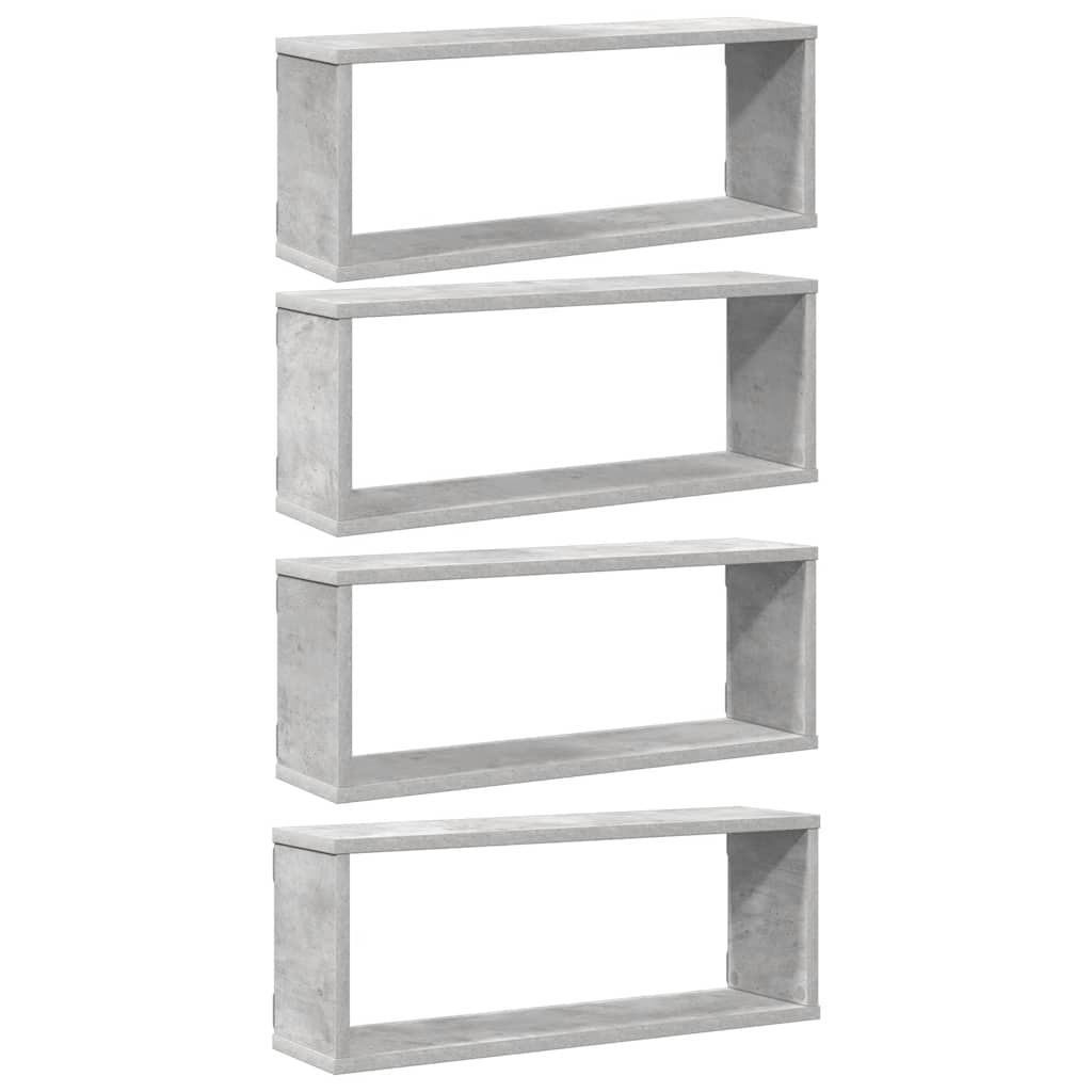 vidaXL Wandregalset Hellgrau 60x23x15 cm
