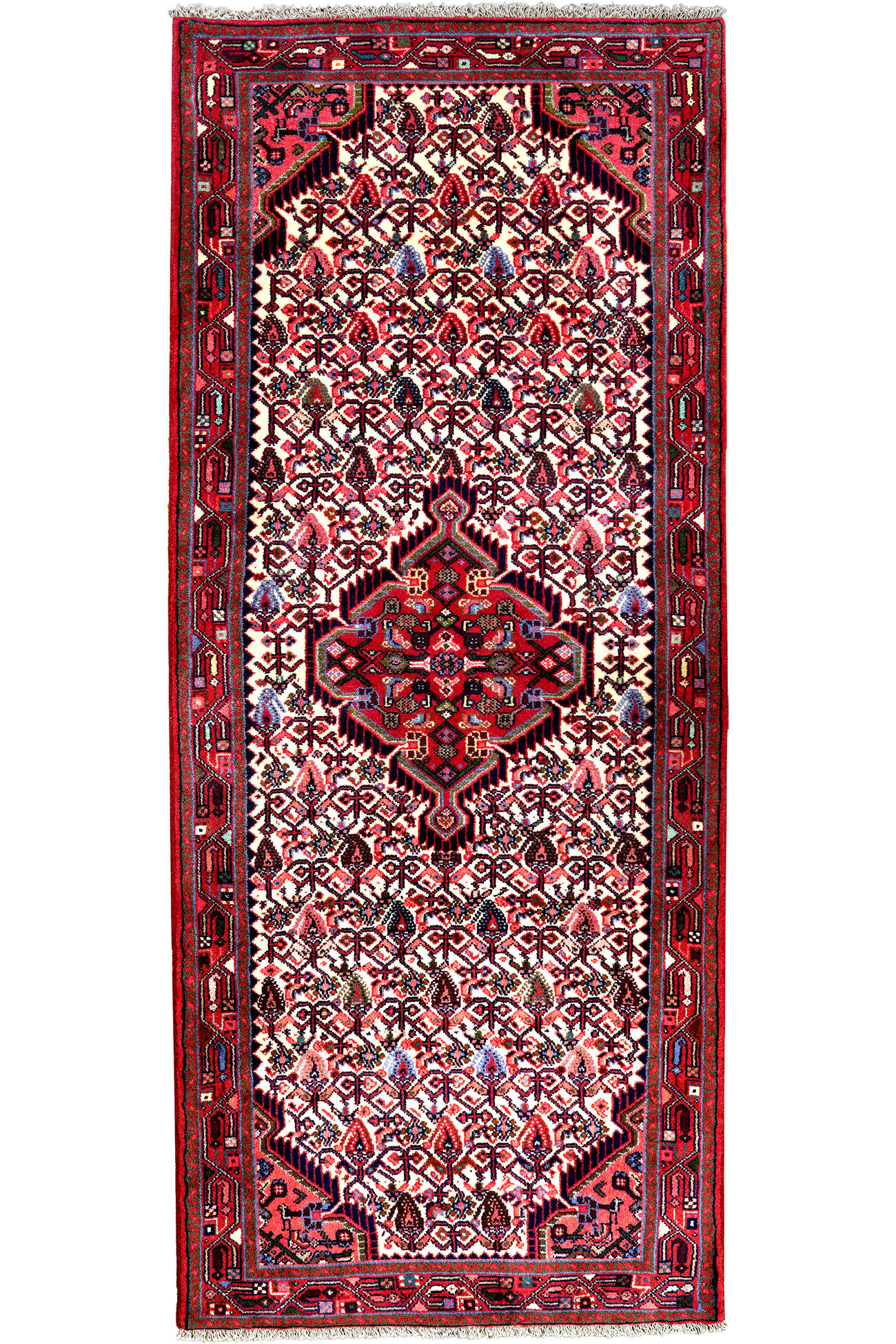 TEPPICH Assadabad Mehrfarbig 196/82 cm Schurwolle - Multicolor, Textil (82/196cm) - Looma