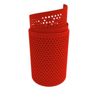 SICHTSCHUTZSTREIFEN Premium Gelocht Diamant-Muster für Doppelstabmatten Rot 2,55 m - Rot, Kunststoff (255/19cm) - ZAUN|ZU