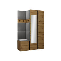 GARDEROBEN-SET Orion XXVI - Eiche Artisan/Grau, Holzwerkstoff/Kunststoff (116/186/46cm) - MIRJAN24