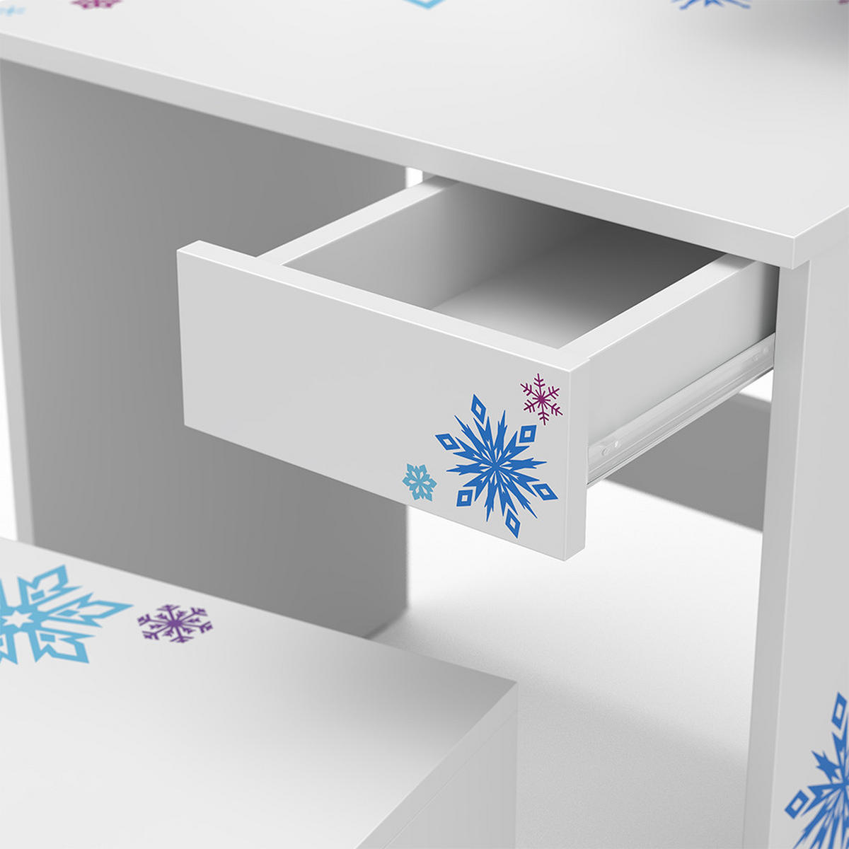 DĚTSKÝ TOALETNÍ STŮL Schneeflocke Bílá - bílá, kompozitní dřevo (54.8/103/40cm) - Vicco