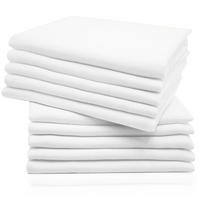 SPUCKTÜCHER, 10er-Set, 70x70 cm, 100% Baumwolle, Weiß - Weiß, Textil (70/70cm) - Zollner