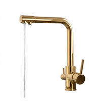 WASCHTISCHARMATUR, 35 x 21 cm, gold - Goldfarben, Metall (40/10/30cm) - Vallsero