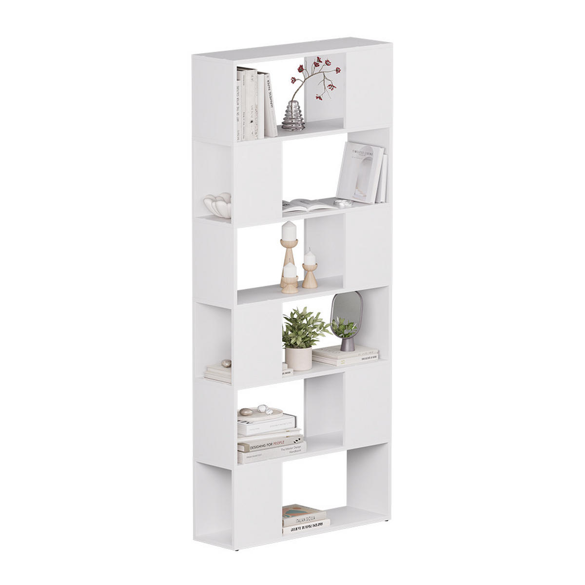 RAUMTEILER Eneos Weiß 80 x 186 cm - Weiß, Holzwerkstoff (80/186/24cm) - Vicco