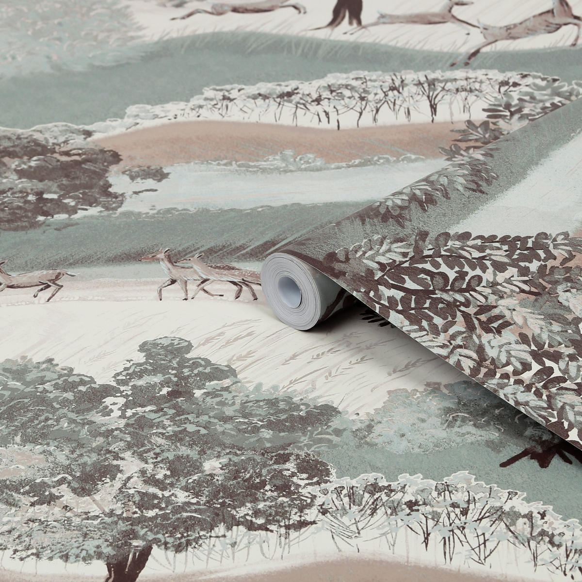 VLIESTAPETE Hartingdon Jade Grün | Grün Rot | Ländlich | 10mx52cm - Grün, Papier/Kunststoff (52/1000cm) - LAURA ASHLEY