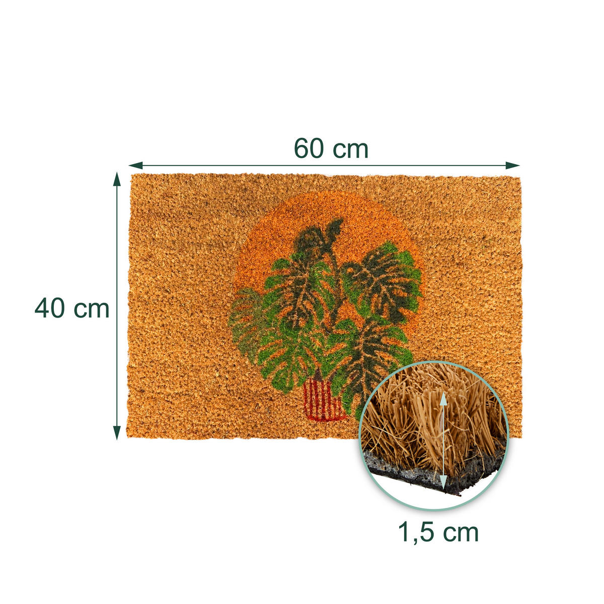 ROHOŽ - viacfarebná, textil/plast (60/40cm) - Relaxdays