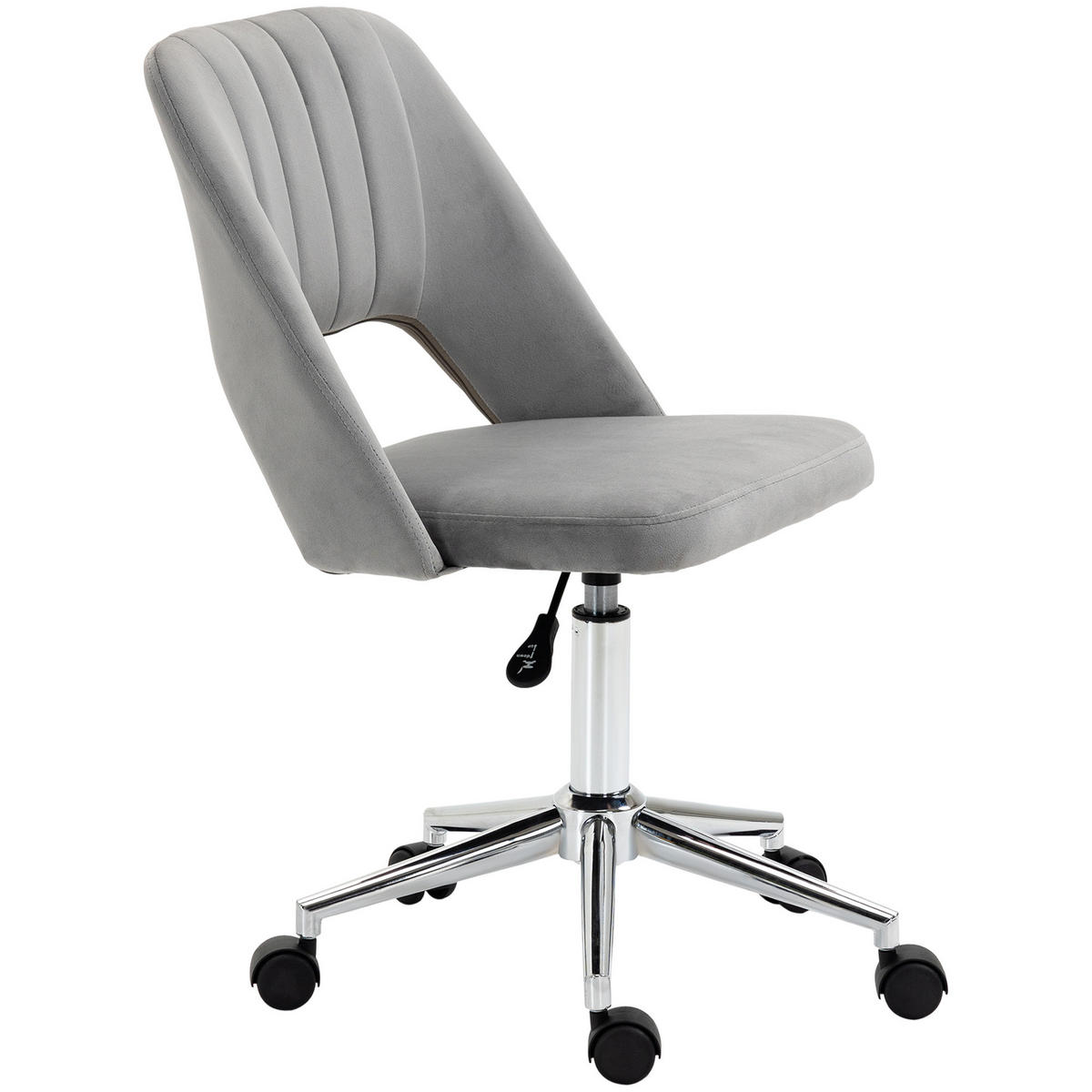 BÜROSTUHL DE-05125 Muschelform, höhenverstellbar & 360° drehbar Grau - Grau, Metall (60/91/49cm) - ComfortXL