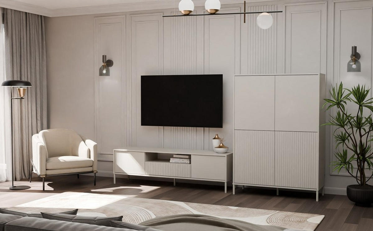 TV SKRINKA - kašmírová, kompozitné drevo (164/47/40cm) - RAUMHIRSCH FURNITURE