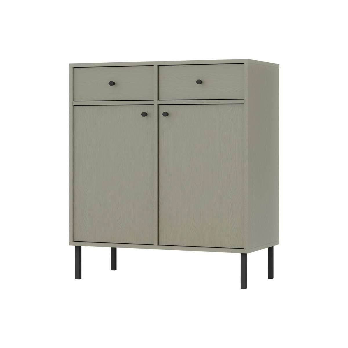 KOMMODE TORINO 84/95/41 cm mit 2 Schubladen 2 Türen Hellgrün - Hellgrün, Holzwerkstoff (84/95/41cm) - MASSENO
