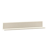 WANDREGAL DROMA mit Riffelung 120 cm, Creme - Creme, Holz (120/18/20cm) - KONSIMO®