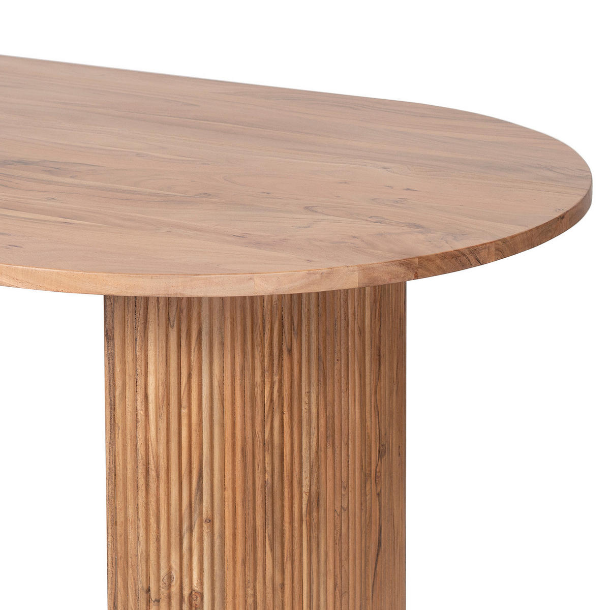 MASSIVER ESSTISCH - Akazie massiv - Braun/Akaziefarben, Akazienholz/Holz (100/200/76cm) - home24