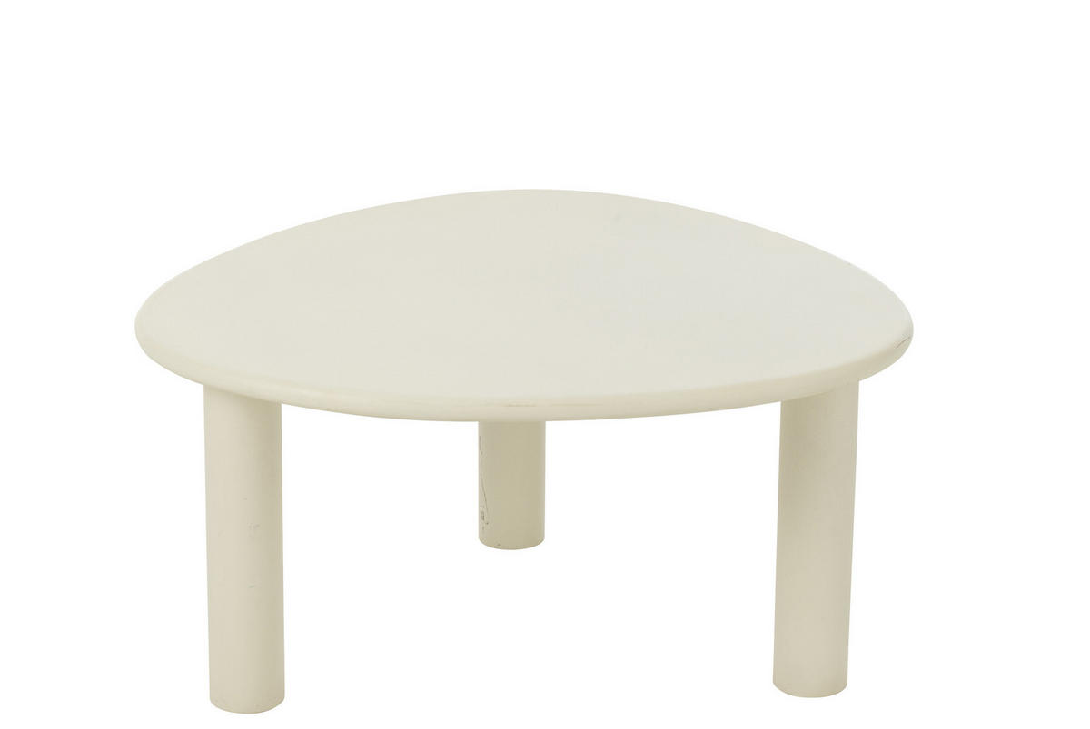 TISCH BALI – Holz – Weiß - M - Weiß, Holz (75/66/38cm) - J-Line