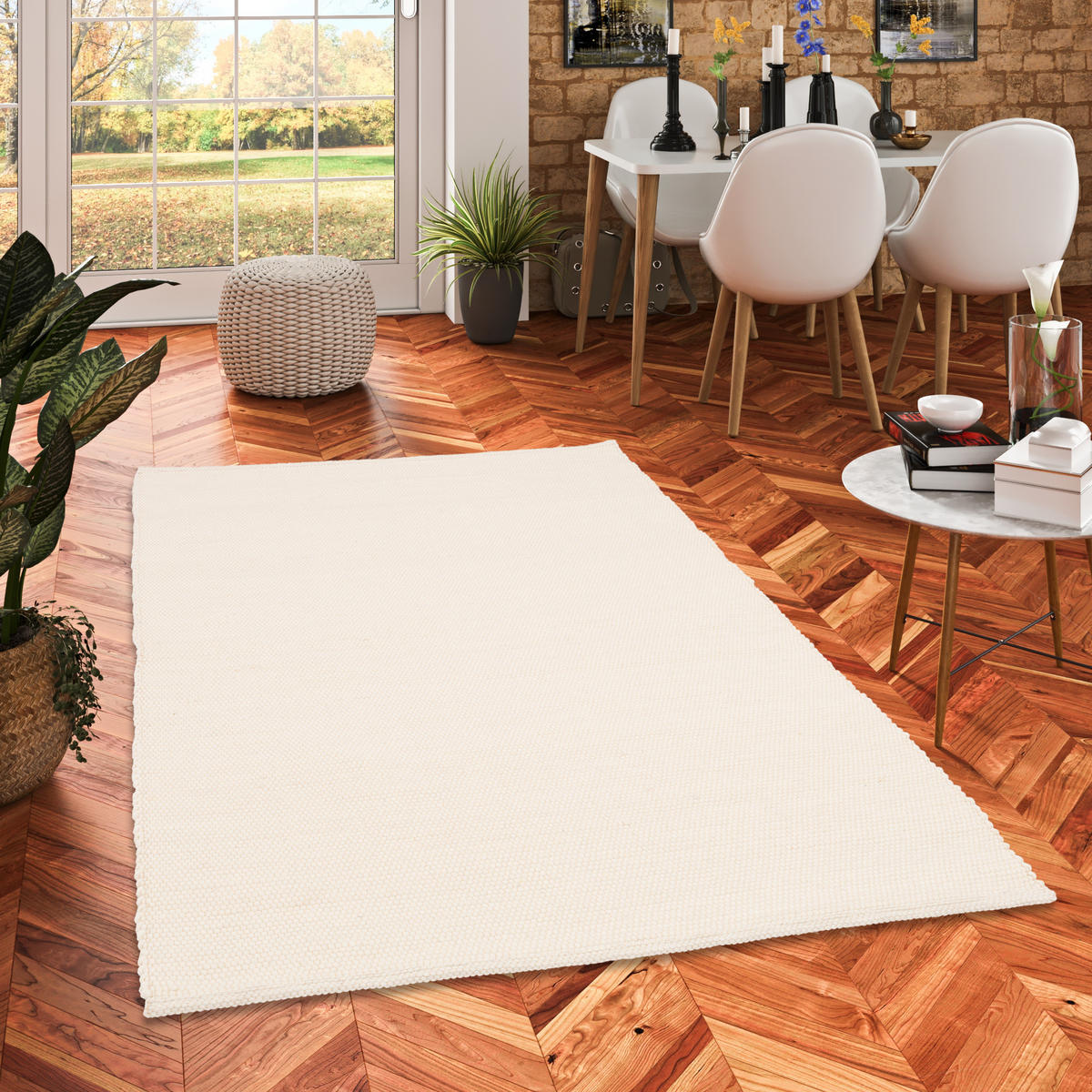 NATUR TEPPICH WOLLE YUKON - Ecru, Textil (190/290cm) - Pergamon