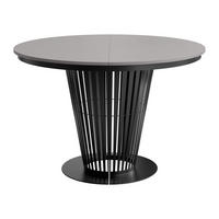 ESSTISCH Elantra 120 - Hellgrau/Schwarz, Holzwerkstoff/Metall (120/120/76cm) - MIRJAN24