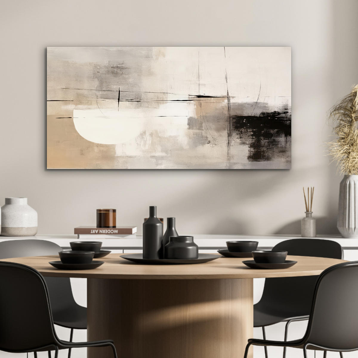 KOVOVÝ OBRAZ Abstraktné - Umenie - Sivé 80x40 cm - svetlosivá, kov (80/40cm) - MuchoWow