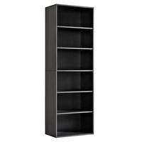 BÜCHERREGAL Der Bücherwurm - Anthrazit, Holzwerkstoff (60/180/34.5cm) - Mokebo