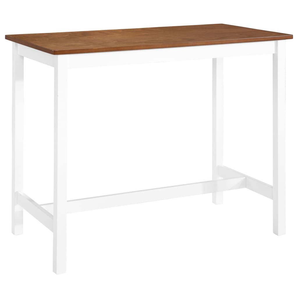 BARTISCH Landhausstil 108/60/91 cm aus Massivholz Braun, Weiß - Braun, Holzwerkstoff (60/108/91cm) - vidaXL