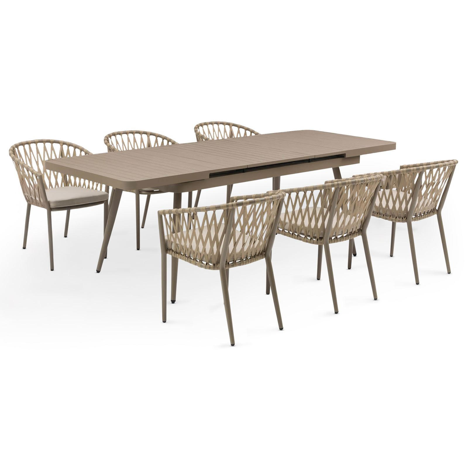 GARTENMÖBELSET SUNNY - Braun, Metall - IDIMEX