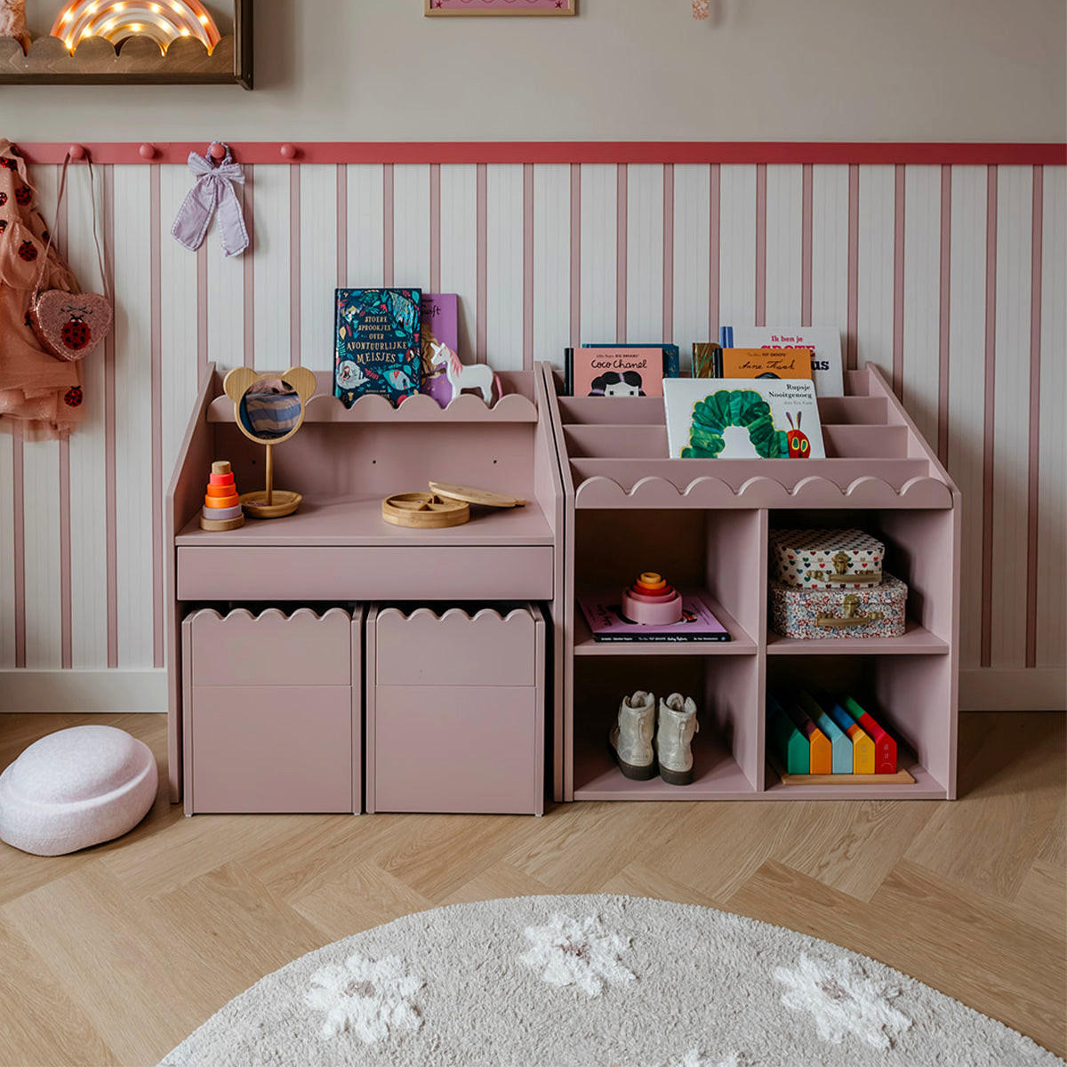 KINDERSCHREIBTISCH Book Nook Rosa - Rosa, Holzwerkstoff (31/35.5/31cm) - Petits-meubles