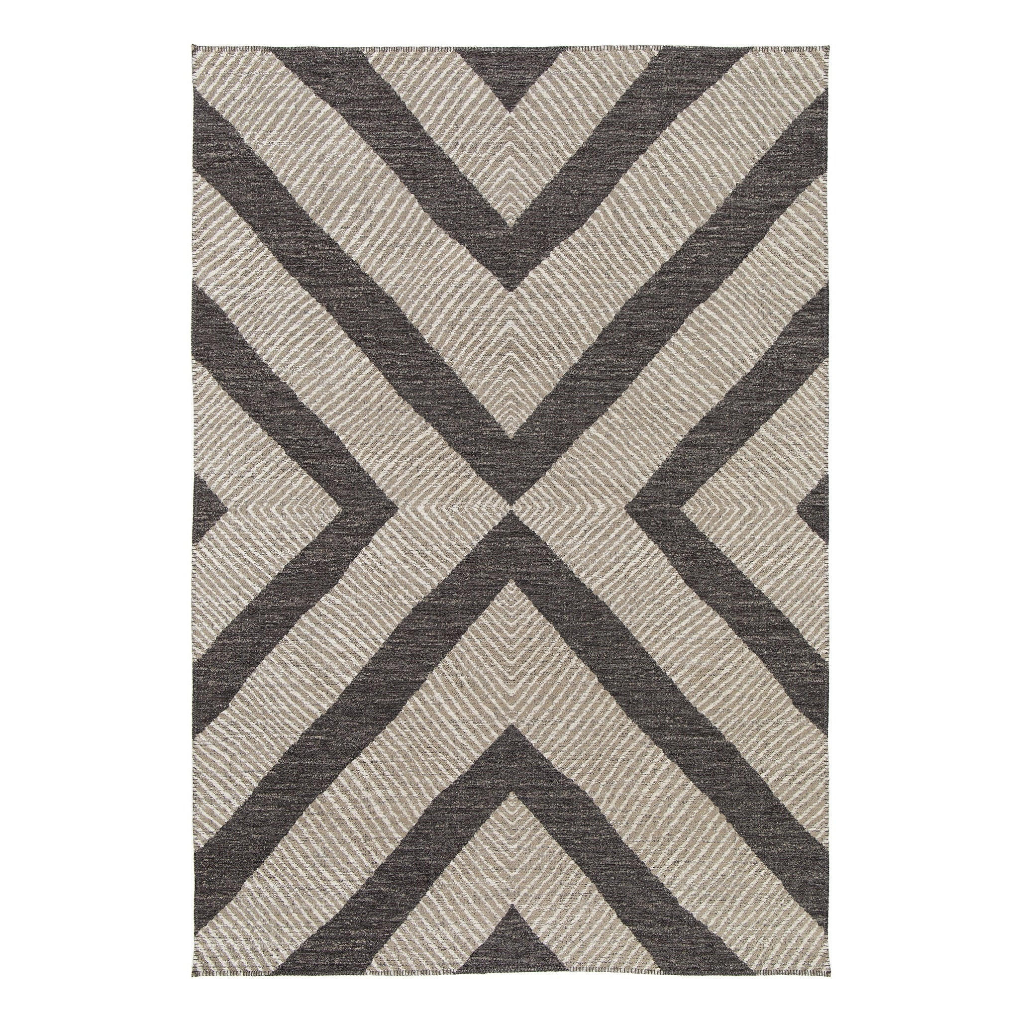 TEPPICH Design recycelte Fasern bruin - Braun, Textil (120/170cm) - AFK Living