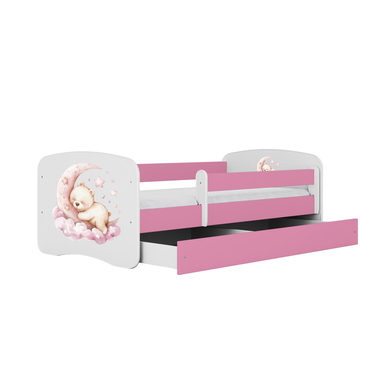 KINDERBETT Schlafen mit Schublade 180/80 90/61/184 - Rosa, Holzwerkstoff (80/180cm) - RAUMHIRSCH FURNITURE