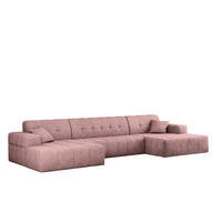 ECKSOFA U-form NIMES Stoff Perfect Harmony Rosa - Rosa, Holz/Kunststoff (168/350cm) - Kaiser Möbel