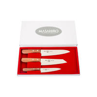 MESSERSET Silber 30.3/5/30.3 cm 110525556OMC - Silberfarben, Holz - Masahiro 