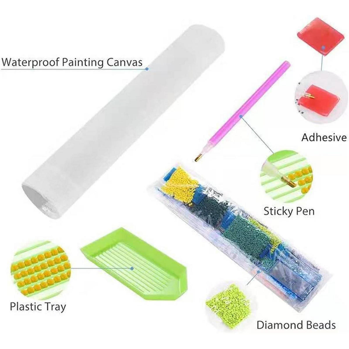 DIAMANTMALEREI Set Tiger 5D 100x40cm - Multicolor, Papier (40/0.5cm)