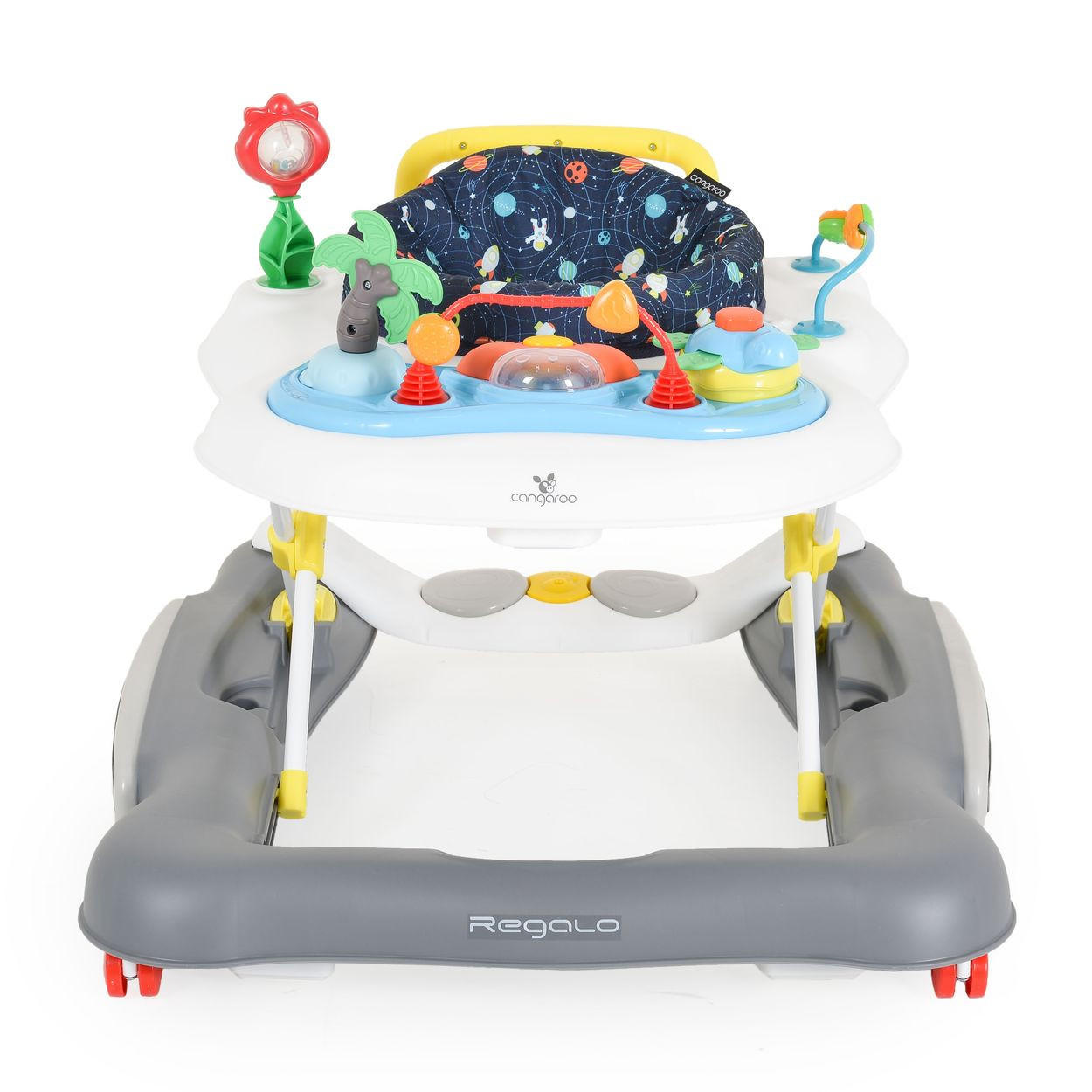 LAUFHILFE Regalo 4 in 1 blau Wippe Hopser, Spielcenter, Musik, klappbar - Blau, Kunststoff (64/48/73cm) - Cangaroo