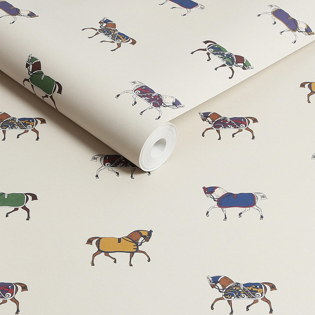 VLIESTAPETE Prächtiges Pferd 1000x52cm - Multicolor/Weiß, Papier/Kunststoff (52/1000cm) - Joules