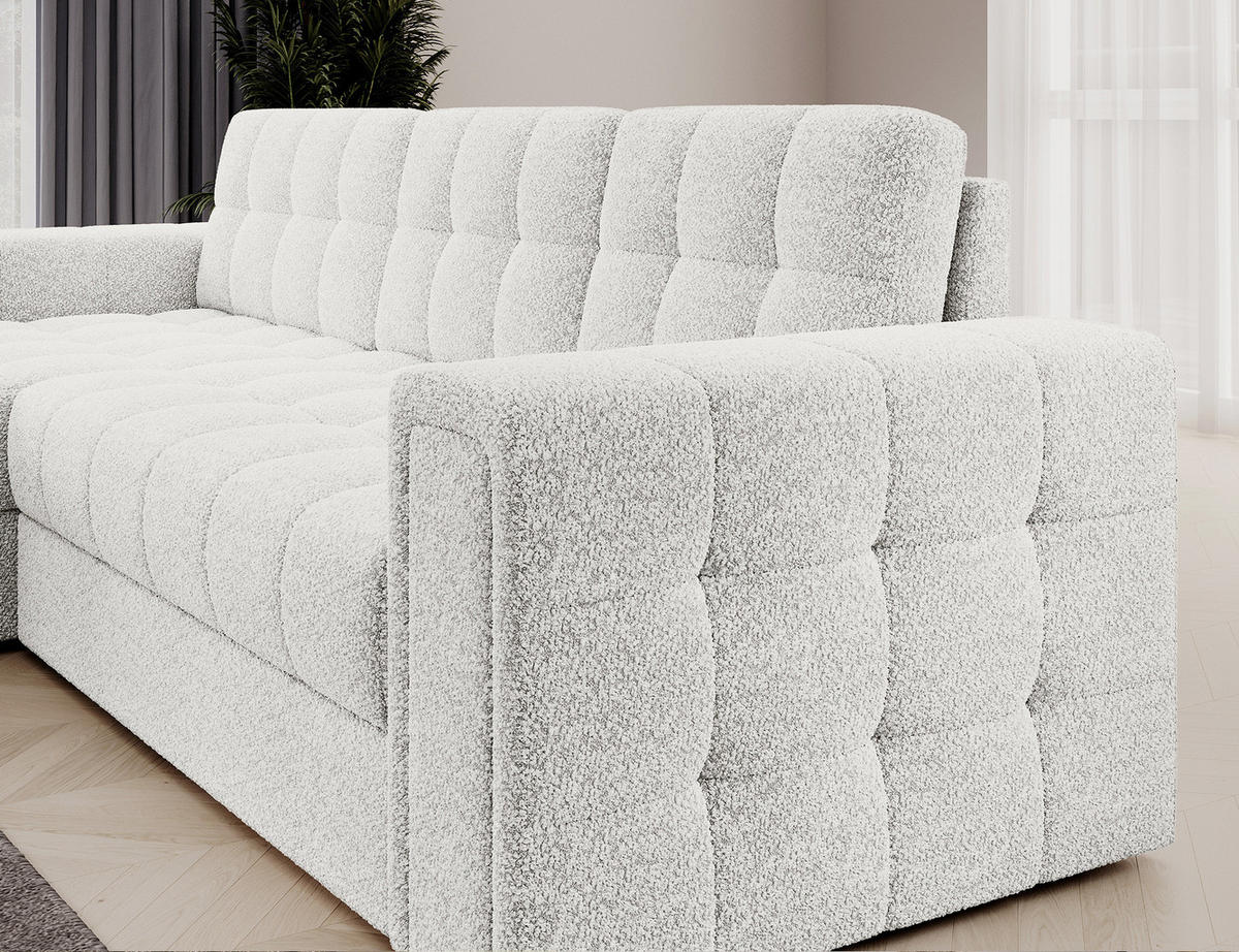 ECKSOFA BLENDI - Weiß (Royal 01) - Weiß, Holzwerkstoff (260/150cm) - Möblo