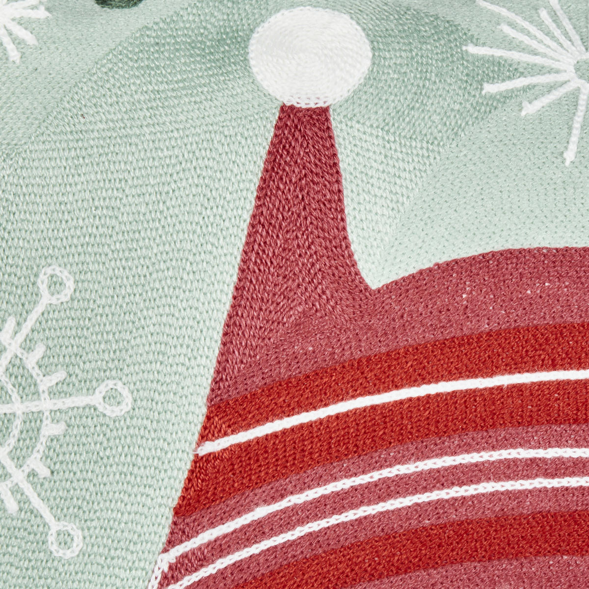 Dekokissen 2er-Set Rot 45/45 cm Cupcake - Rot/Weiß, Naturmaterialen (45/45cm) - Beliani