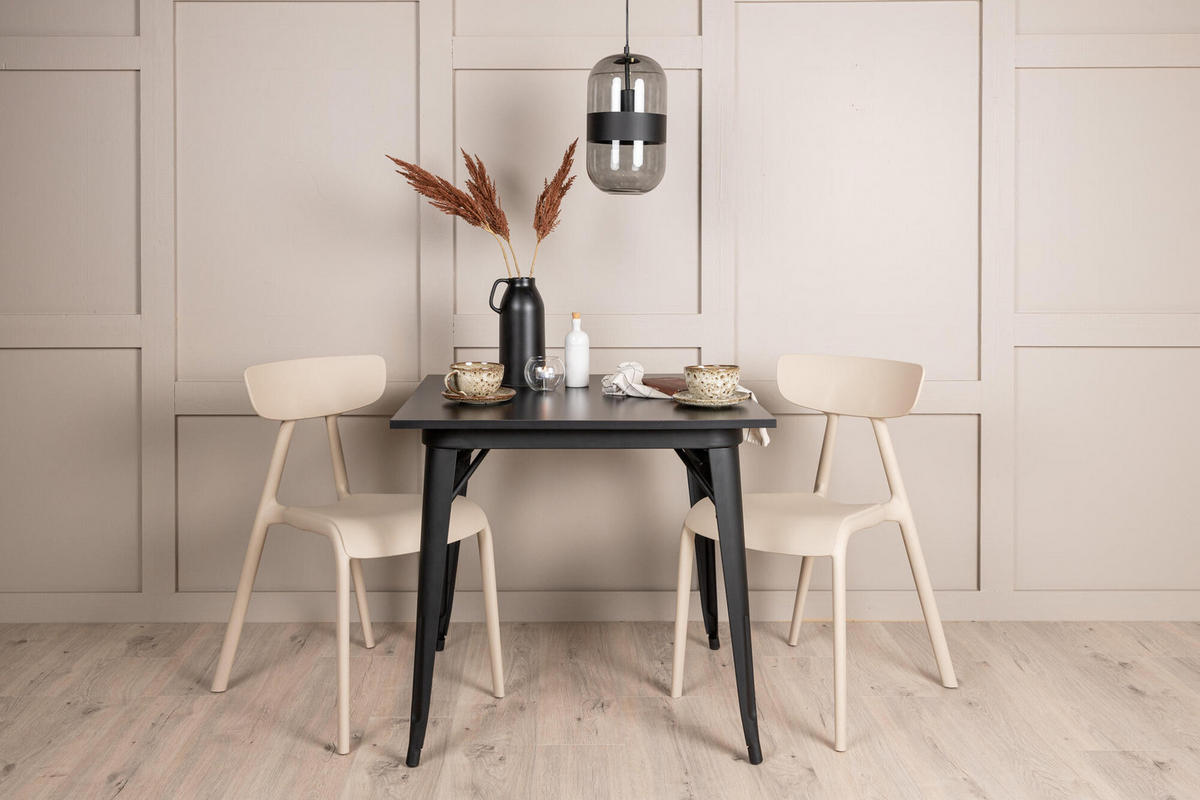 ESSZIMMERSTUHL URSHOLMEN Schwarz 49x54x80 cm - Schwarz, Kunststoff (49/80/54cm) - FURNLUX