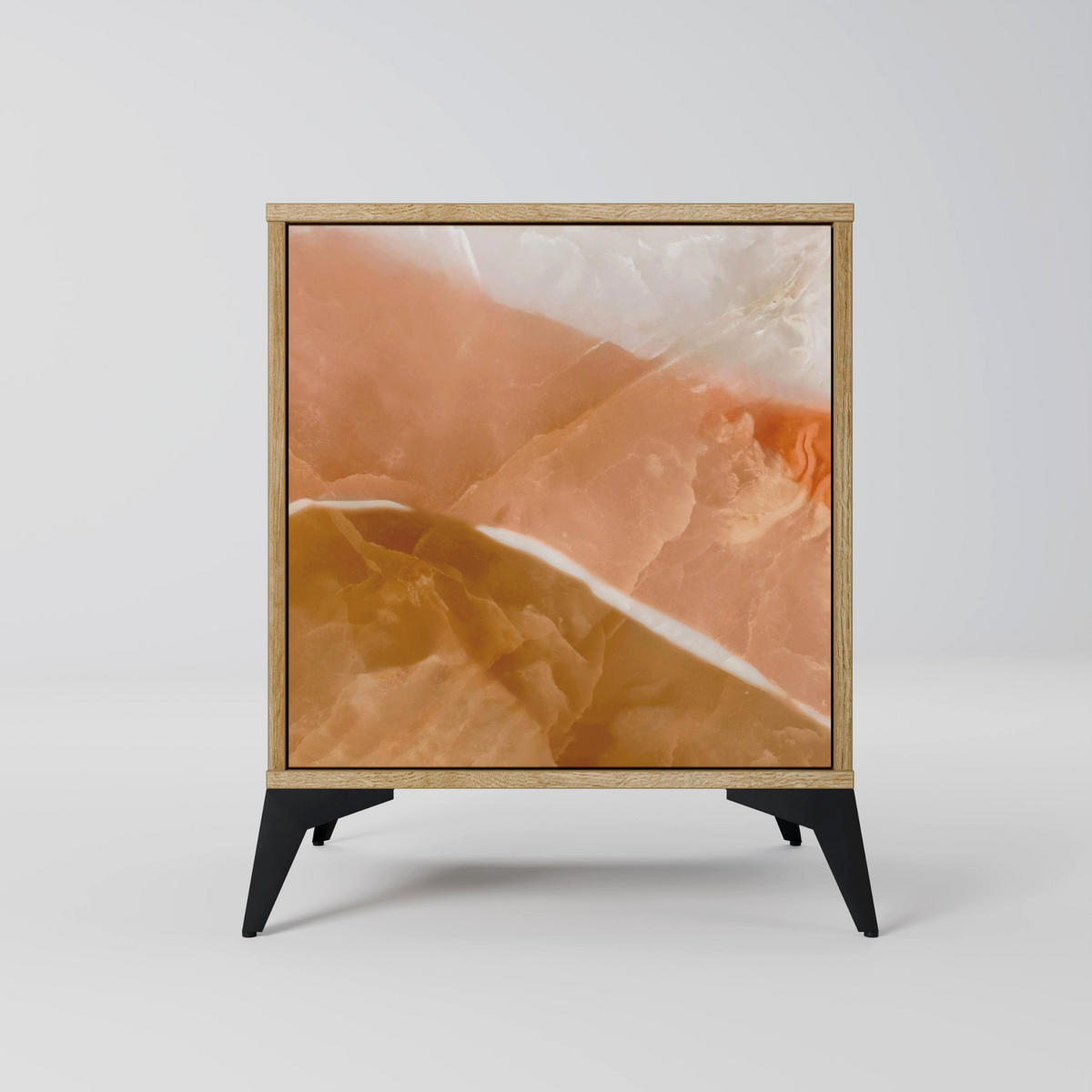 SIDEBOARD SANDHILLS SPLENDOUR, Eichefarben, 57,5x42x57,5 cm, Ohne Füße - Eichefarben/Multicolor, Holzwerkstoff (57.5/57.5/42cm) - SpaceRebels